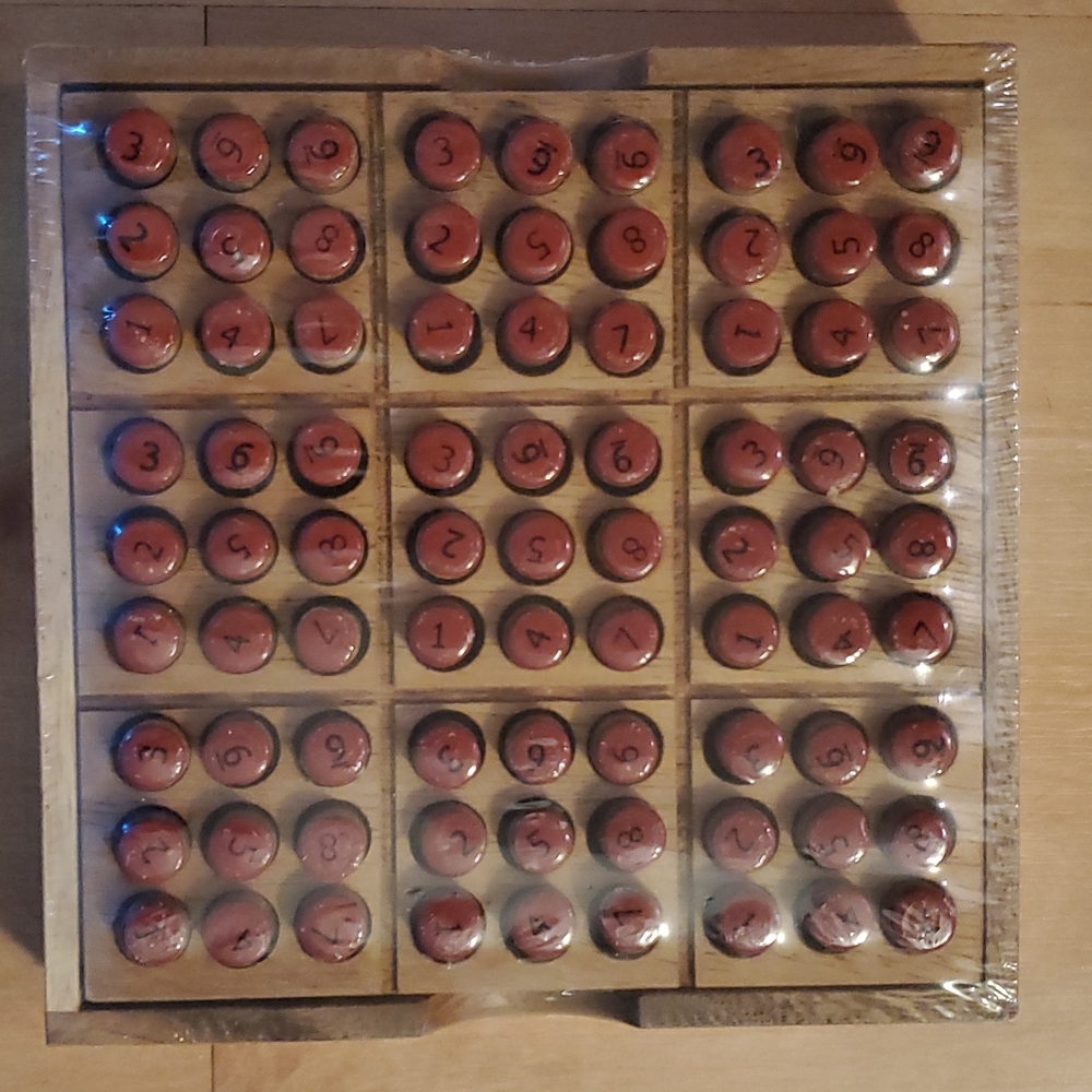 Red Sudoku - wooden puzzle